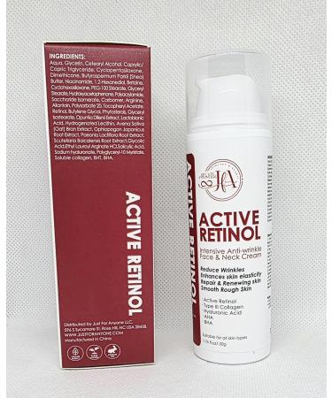 Just For Anyone LLC Active Retinol Intensive Anti-wrinkle Face & Neck Cream with Type III Collagen Hyaluronic Acid AHA BHA 1.76 fl oz - Buy Online on GoSupps.com