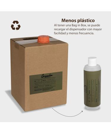  INTERCABO Organic shower gel refill in a "bag-in-box" - moisturizing and green tea scented shower gel 5L. Eco-friendly packaging with a carrying handle. Save money and the environment. - Buy Online on GoSupps.com