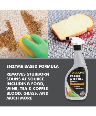 Kilrock PRO Carpet & Textile Cleaner - Enzyme-based stain remover - Breaks down stubborn stains - Fabric and Upholstery Safe Grey - Buy Online on GoSupps.com
