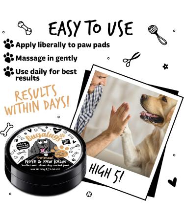 BUGALUGS Dog nose balm 30g Natural lick safe Paw balm for dogs contains Colloidal Oatmeal Dog paw cream Vegan formula nose balm for dogs reduces skin irritation and redness. - Buy Online on GoSupps.com
