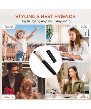 Mini Curling Iron 1 inch Double Voltage Travel Size Curling Iron Wand for Short Medium Hair 160 C/180 C/200 C 3 Temp Adjustable 20s Fast Heating Hair Curler Wand with Storage Bag & Protect Cover - Buy Online on GoSupps.com