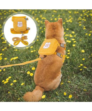 Balacoo 3pcs Pet Backpack Doggie Backpack Pet Saddle Bag Puppy Backpack Harness Chain Ring Hedging - Buy Online on GoSupps.com
