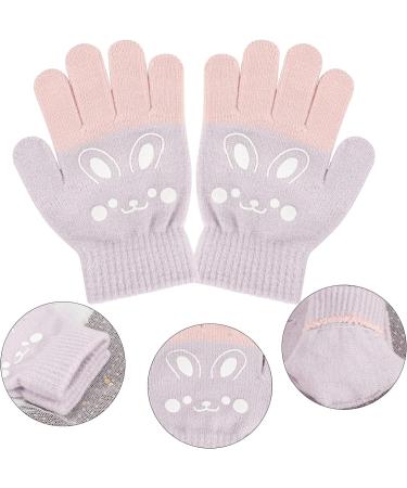 QKURT Kids Winter Knit Gloves - 3 Pairs Full-finger Stretch Gripper Magic Gloves for Boys and Girls Age 4-9 - Buy Online on GoSupps.com