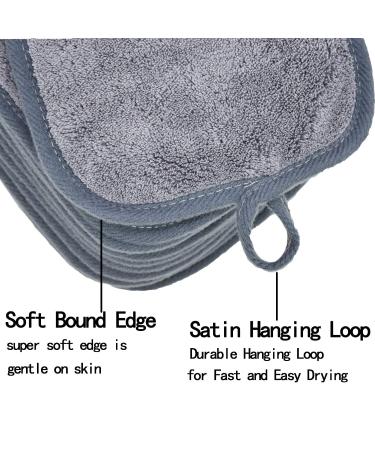 Bloom Seed Microfiber Makeup Remover Cloths - Reusable Face Cleaning Gray - 6 Pack (6x12 inch) - Eco-Friendly Makeup Removal - Buy Online on GoSupps.com