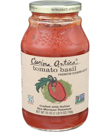 Cucina Antica Pasta Sauce Tomato Basil 25oz (Pack of 3) - Authentic Italian Recipe - Buy Online on GoSupps.com