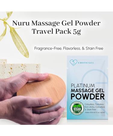 10x Premium Massage Gel Powder | 5g Travel Bag | 500ml Made in Japan | Paraben & Glycerin Free - Buy Online on GoSupps.com