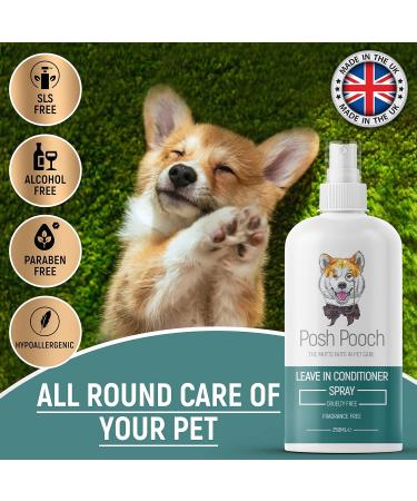 Posh Pooch Fragrance-Free Dog Conditioner Leave-In Spray | 2-in-1 Moisturizing & Detangling | Hypoallergenic & Hydrating for Sensitive Skin - Buy Online on GoSupps.com