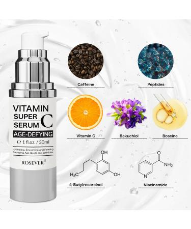 Super C Serum for Women Over 70 | Rapid Anti-Aging Hydrating & Firming Serum | 90ml Pack of 3 - Buy Online on GoSupps.com