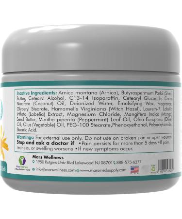 Mars Wellness MG+ Pain Cream - Extra Strength Magnesium & Arnica - 4 OZ - Sore Legs Joints Cramps Sports & Arthritis Relief - 1 Pack - Buy Online on GoSupps.com
