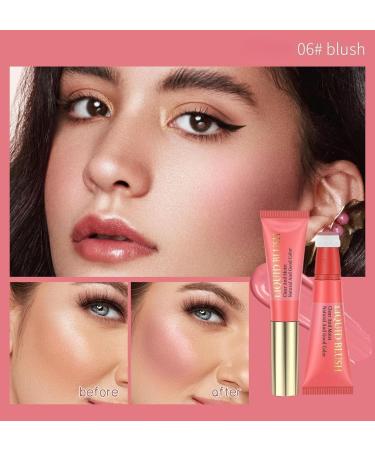 PICKX Pink Powder Blusher Liquid Beauty Stick Soft and Durable Shiny Velvet Texture Easy to Mix Soft Powder Blusher Makeup Durable and Soft Natural Dew (06# One Size) 06# 1 g (Pack of 1) - Buy Online on GoSupps.com