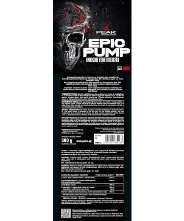 PEAK Epic Pump Energy 500g - Premium Pre Workout Booster for Ultimate Performance | International Shipping Available - Buy Online on GoSupps.com