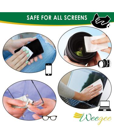 Lens Cleaning Wipes - 400 Pre-Moistened Cloths for Camera Lenses | Quick-Drying & Disposable | Individually Wrapped | Weegee - Buy Online on GoSupps.com