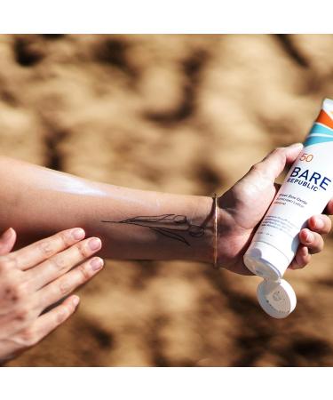 Bare Republic Sport Mineral Sunscreen SPF 50 Body Lotion, Vanilla Coco Scent, 5 fl oz - Chemical Actives Free - Buy Online on GoSupps.com