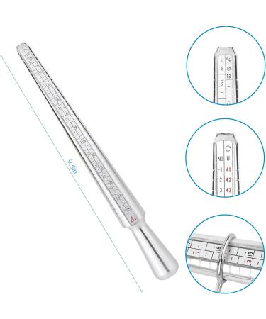 Metal Ring Sizer Tool Set - Ring Gauges with Finger Sizer Mandrel for Jewelry Sizing - Metallic - Buy Online on GoSupps.com