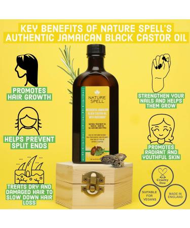Nature Spell Rosemary Oil Duo for Hair & Skin - 2 x 150ml Bottles | Hair Growth & Repair | Pre-Diluted with Almond & Castor Oil - Buy Online on GoSupps.com
