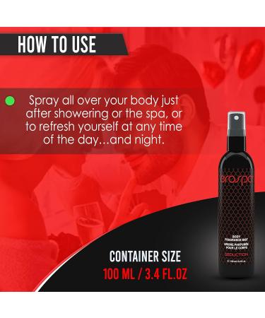 Aromatherapy Body Fragrance Mist 100 ml/3.4 Fl oZ Fragrant Body Spray for Men and Women Sensual Body Scent with Natural Extracts Vegan Gluten Free & 100% Body-Safe (SEDUCTION) - Buy Online on GoSupps.com