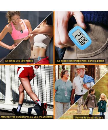 AVTREK Precise 3D Step Counter - Digital Pedometer with Large Display Time & LED Backlight - Ideal for Walking & Running | International Shipping - Buy Online on GoSupps.com