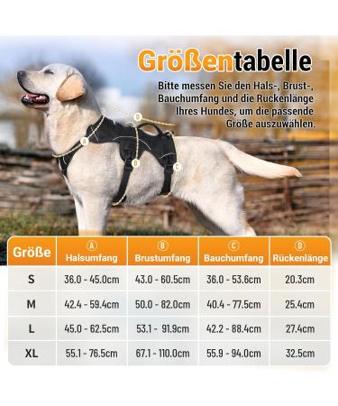 Rabbitgoo Break-Proof Dog Harness for Medium Dogs - Adjustable Breathable Padded Vest with Handle - Anti-Pull Safety for Ultimate Comfort - Black XL (1 Pack) - Buy Online on GoSupps.com