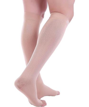 Doc Miller Open Toe Compression Socks 20-30mmHg Support for Circulation, Recovery, Shin Splints, Varicose Veins - Large Size - Buy Online on GoSupps.com