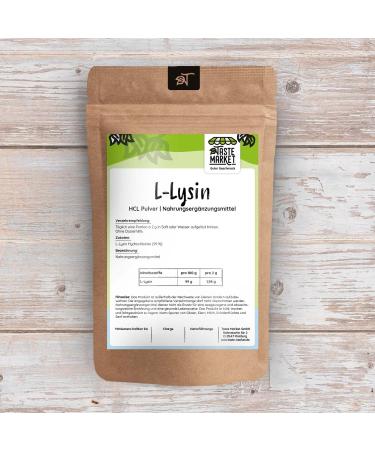 Buy 2 x 500g L-Lysine HCL Powder | 99% Pure | Vegan | Essential Amino Acid | 1 kg Dietary Supplement - International Shipping Available - Buy Online on GoSupps.com