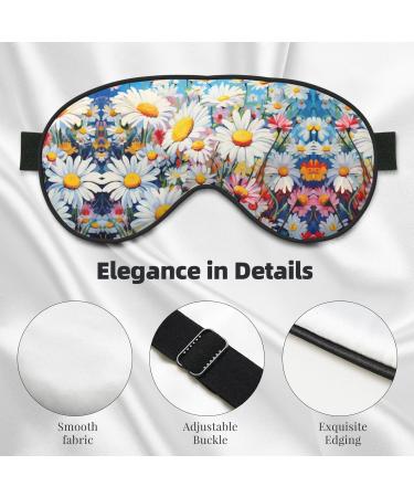Summer Floral Daisies Unisex Sleep Eye Mask - Soft Comfort Eye Shade for Travel Yoga & Shift Work - Buy Online on GoSupps.com