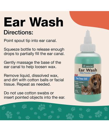 Tea Tree Oil Ear Wash 4 oz | Aloe & Baby Powder Scent | Gentle Ear Cleaner - Buy Online on GoSupps.com