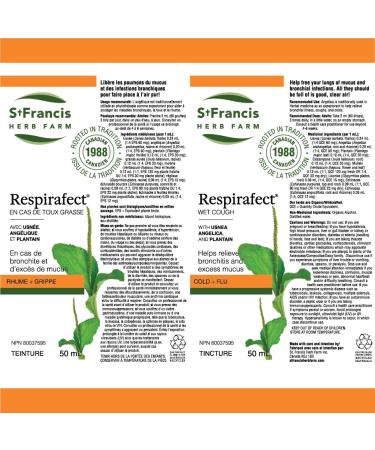 St. Francis Respirafect Lung Infections Tincture - 50ml - Coughs Chest Complaints - Buy Online on GoSupps.com