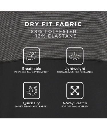 Three Sixty Six Men's Quick Dry Golf Shirt - Moisture Wicking Polo X-Large Black - Buy Online on GoSupps.com