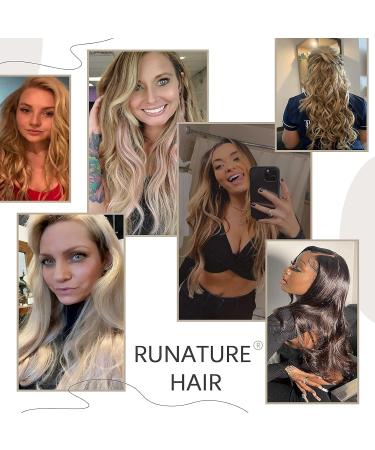 Runature Real Hair Extensions - 40cm Blonde Highlight Tresses 100g for Sewing - Premium Quality - Buy Online on GoSupps.com