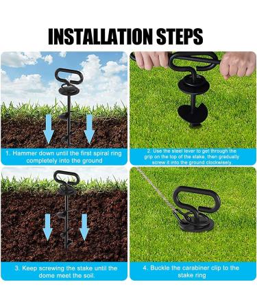 Premium Floor Anchor for Dogs - Durable Binding Posts for Camping & Garden | Secure Leash for Small Medium & Large Dogs - Buy Online on GoSupps.com