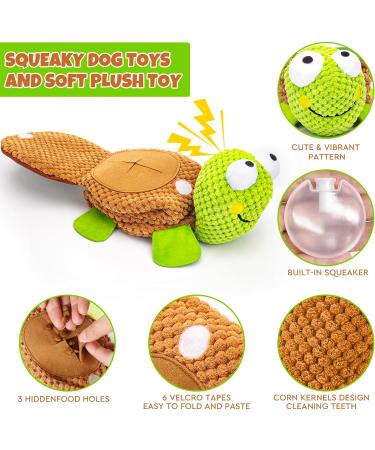 Macco Dog Puzzle Toy - Turtle Squeak & Snuffle Master Foraging Toy for Small, Medium, and Large Dogs - Buy Online on GoSupps.com