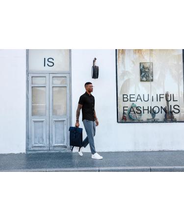 PaulJones Men's Short Sleeve Business Shirt - Non-Iron Breathable Regular Fit XL Black - Perfect for International Shipping - Buy Online on GoSupps.com