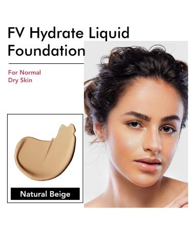 Dewy Liquid Foundation Makeup | Oil Control, Waterproof, Long Lasting | Vegan & Cruelty-Free | Natural Beige | 30ml - Buy Online on GoSupps.com