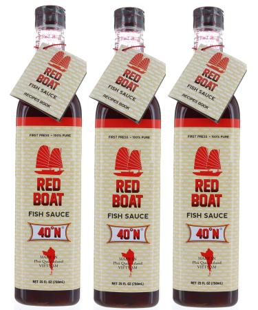 RED BOAT Original Gluten Free Premium Fish Sauce (Pack of 3) 3 - Pack