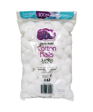 White Dove 100% Pure Cotton Balls - 200 Ct Total - Buy Online on GoSupps.com