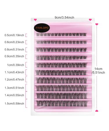 Premium Natural Look False Eyelashes | D Curl Synthetic Fiber Cluster Lashes | Reusable Lengthening Extensions by PANLOPU (8/10/12/14/16mm - Buy Online on GoSupps.com