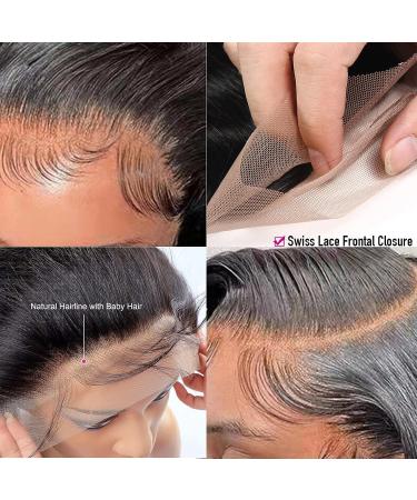 10 Inch Body Wave HD Transparent Lace Frontal Closure - Unprocessed Brazilian Virgin Human Hair for Black Women - 150% Density - Buy Online on GoSupps.com