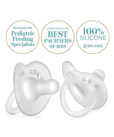 Evenflo Feeding Balance Plus Stage 1 Cylindrical Baby  Newborn and Infant Pacifier - Developed with Pediatric Feeding Specialists - 0 to 6 Months (Pack of 6) 6 Count (Pack of 1) Clear - Buy Online on GoSupps.com