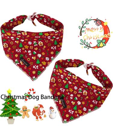 Aring Pet Christmas Dog Bandana - Cute Red Cotton Triangle Necker for Dogs & Cats | Perfect Holiday Accessory for All Sizes - Buy Online on GoSupps.com