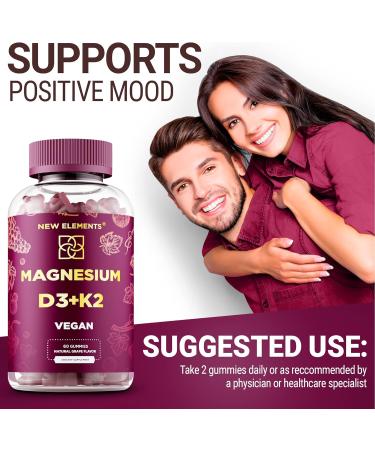New Elements Magnesium Gummies with Vitamin D3, K2, Biotin & Collagen Peptides - Complete Immune Support Formula - Buy Online on GoSupps.com