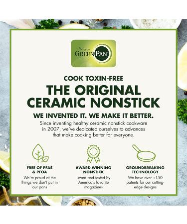 GreenPan Healthy Ceramic Nonstick 2QT Rice & Soup Maker Caldero Pot | PFAS-Free, Induction, Dishwasher & Oven Safe - Smokey Blue - Buy Online on GoSupps.com