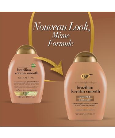 OGX - Brazilian Keratin Therapy Shampoo (385 ml) - Keratin Smoothing Shampoo - Paraben and Sulfate Surfactant Free Hair Care - Buy Online on GoSupps.com