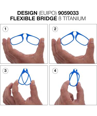 Didinsky Unisex Reading Glasses - Compact Light Edgeless | Ideal for Travel Comfortable with Adhesive Strips | Orsay Graphitebio 3.0x - Buy Online on GoSupps.com