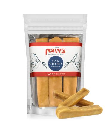 Himalayan Dog Chew Large, 3 Pack | Yak Cheese Dog Chews. Natural Yak Bones | Dog Cheese is Odorless, Safe Alternative to Bones | Himalayan Yak Dog Chew | Premium Paws 3 Count (Pack of 1)