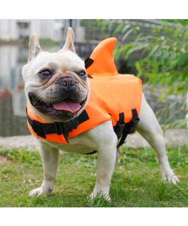 Fonlam Life Jacket for Dogs - Dog Swimming Vest for Small & Medium Breeds | Orange Lifeguard Vest for Pool Safety - Buy Online on GoSupps.com