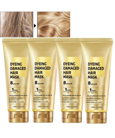 8 Seconds Revitalizing Hair Mask Masque capillaire de traitement 8s revitalise les cheveux ab m s teints chaud masque capillaire hydratant et lissant soin quotidien permanent et teinture (4pcs)
