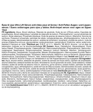 Eye and Lip Lifting Serum - 2-in-1 Ultra Lift | Instant Lifting Effect | 15ml - Made in Italy | Beauty for Women & Men - Buy Online on GoSupps.com