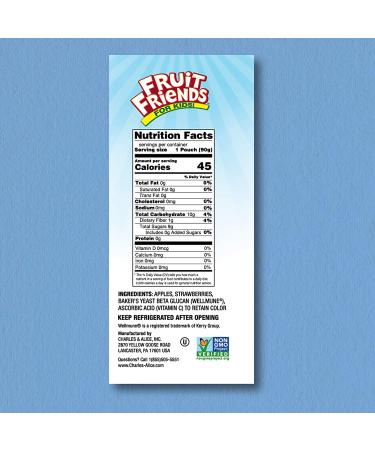 Frozen 2 Strawberry Applesauce Pouches With Wellmune - Immunity Boosting Fruit Friends - Gluten, Dairy, and Allergen Free - No Added Sweeteners - 3.2oz (24 BPA Free Pouches) - Buy Online on GoSupps.com