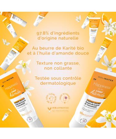 Solinotes Orange Blossom Hand Cream - Nourishing Repairing and Intense Care for Damaged and Dry Hands | Organic Shea Butter | 97.8% Natural Origin Ingredients - 30 ml - Buy Online on GoSupps.com