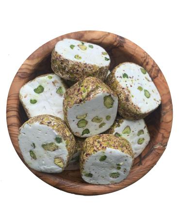 Sivifood Premium White Nougat with Pistachios & Vanilla - 500g | High-Quality Soft Belgian Nougat Individually Packaged - Buy Online on GoSupps.com